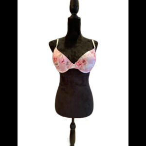 Nine West Bra Size 36C Underwire   Pink & Gray with Flowers Sexy Feminine